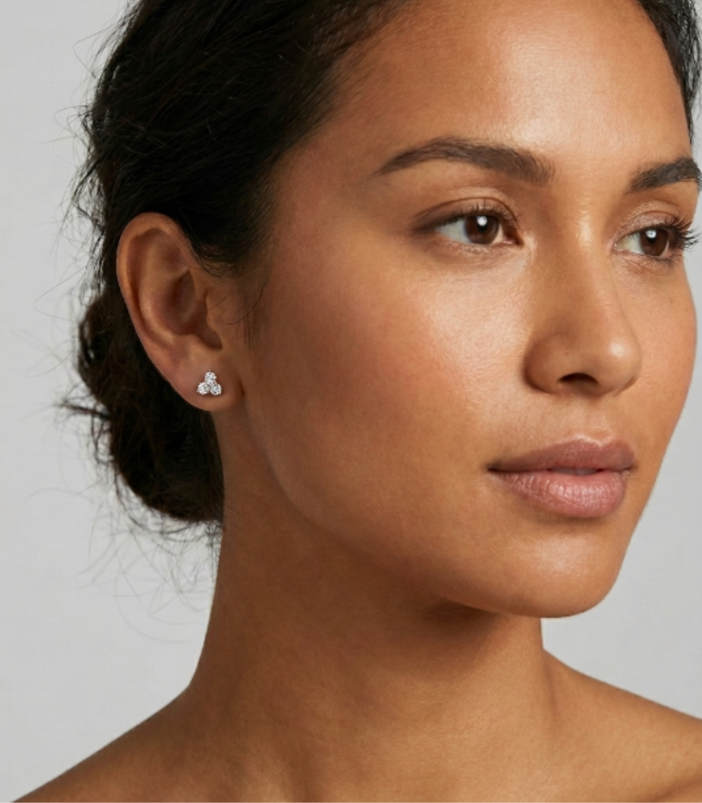 Aster Diamant-Ohrringe aus Roségold mit elegantem Design