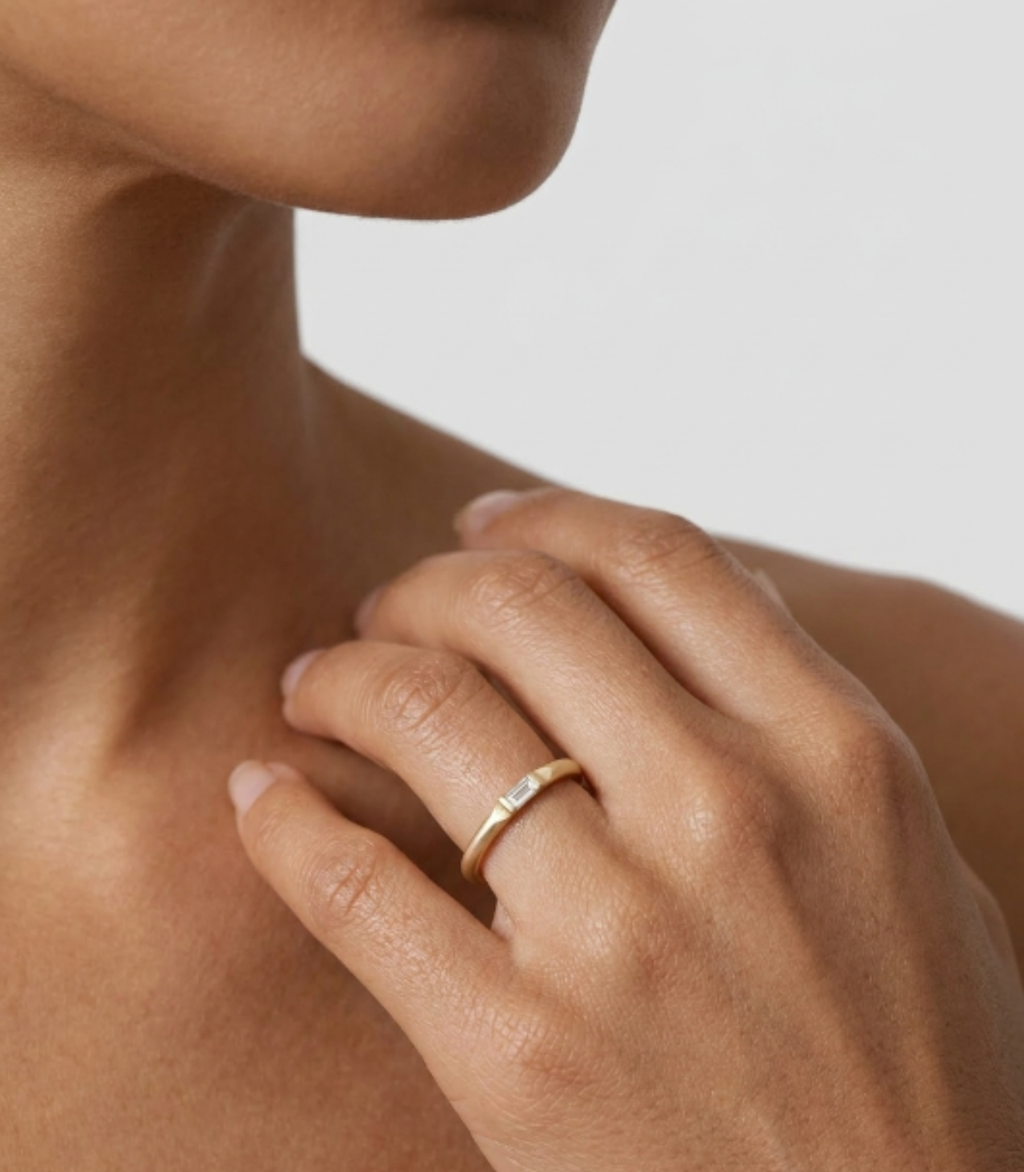 Aurora Diamant-ring aus Gold mit eleganten Akzenten edel