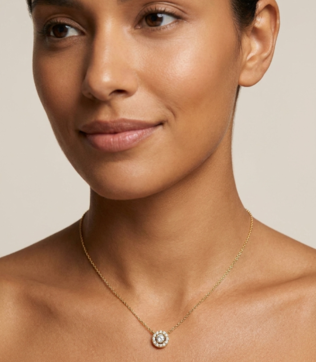 Ayla Diamant-kette aus Gold mit eleganten Details Schmuck.