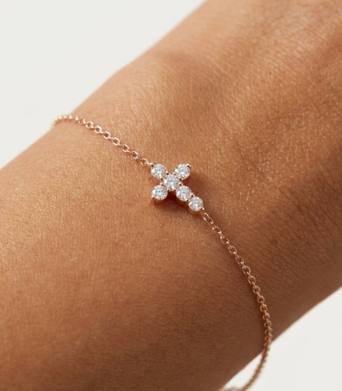 Bénédicte Diamant-Armband aus Roségold mit funkelnden Akzenten
