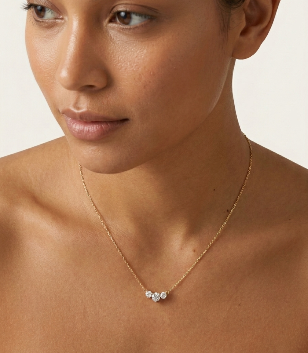 Daria Diamant-kette aus Gold mit funkelnden eleganten Akzenten