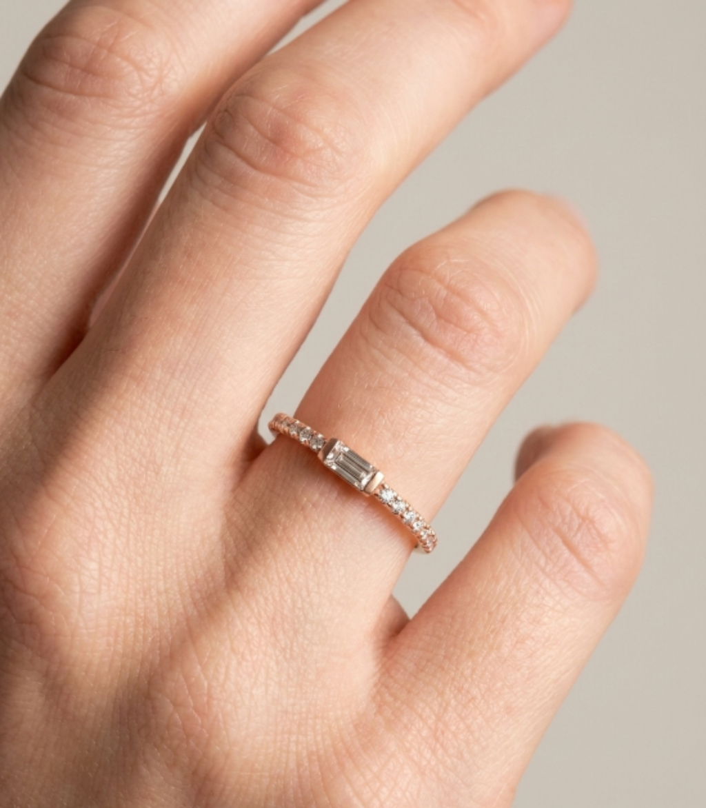 Durante Diamantring aus Roségold mit elegantem Design