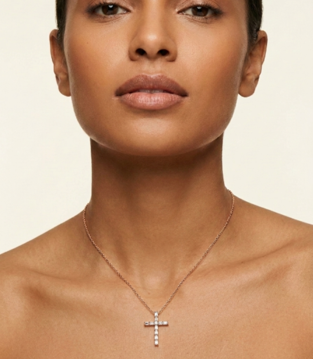 Eterna Diamant-Halskette aus Roségold mit elegantem Anhänger