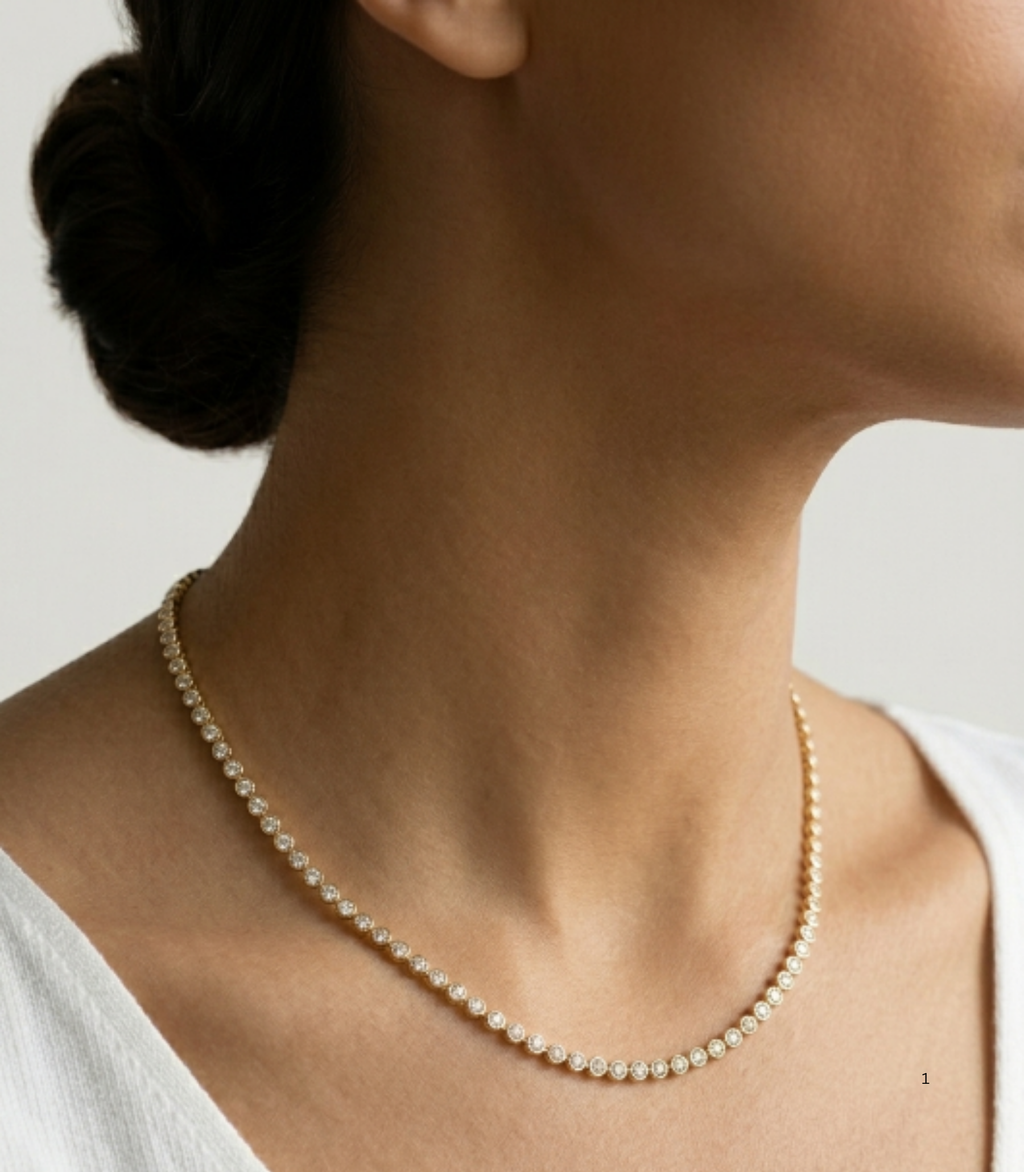 Isara Diamantkette aus Gold mit elegantem Design