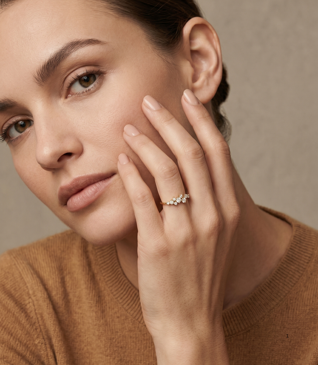 Liora Diamant-Versprechensring aus Gold mit elegantem Design