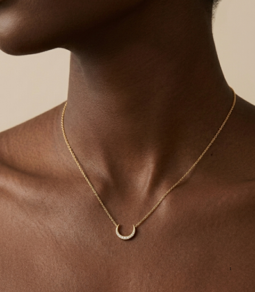 Lune Diamantkette aus Gold mit elegantem Design