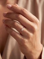 Novae Diamant-Ring aus Roségold mit funkelnden Akzenten