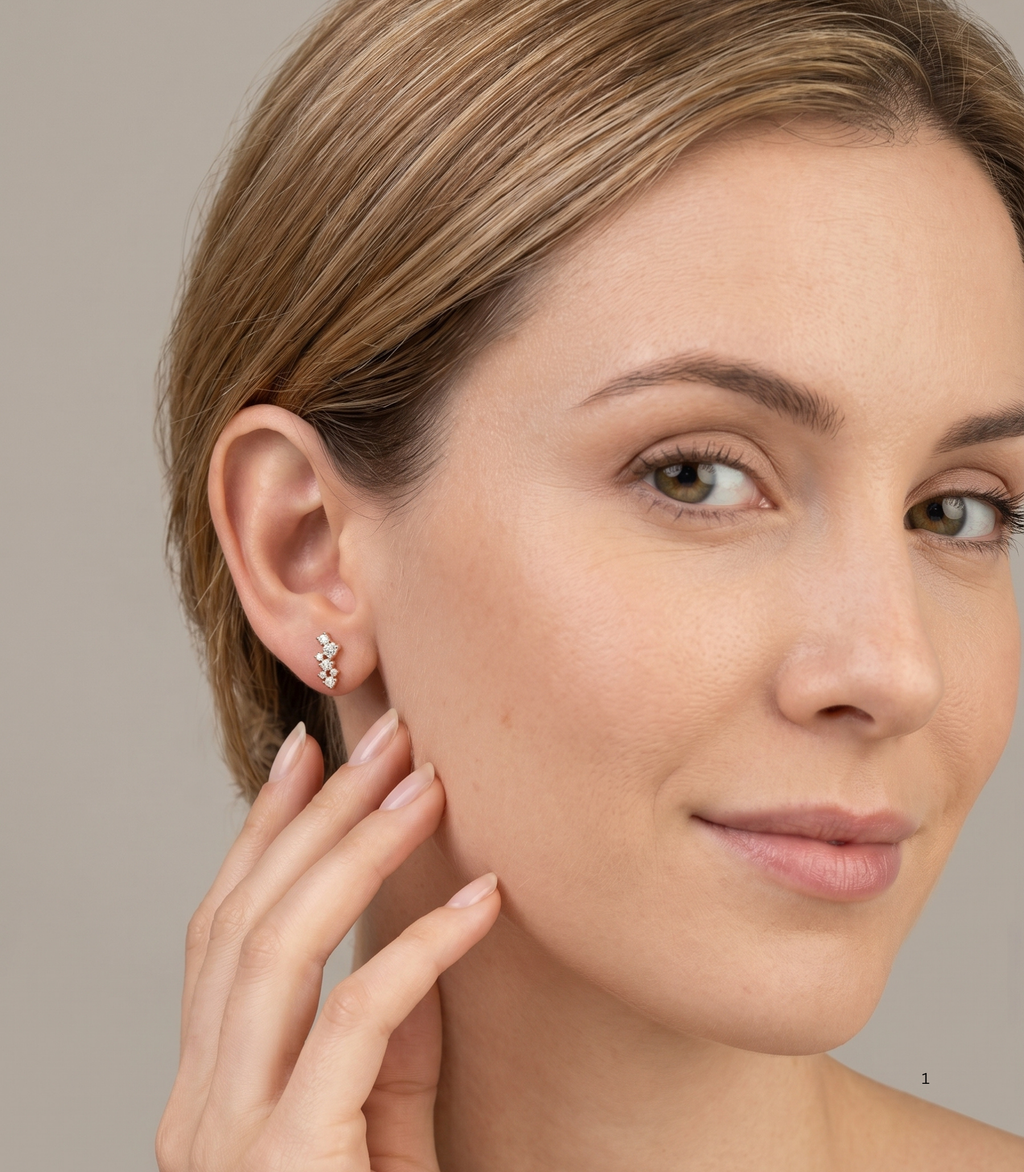 Oria Diamant-Ohrstecker aus Weißgold mit elegantem Design