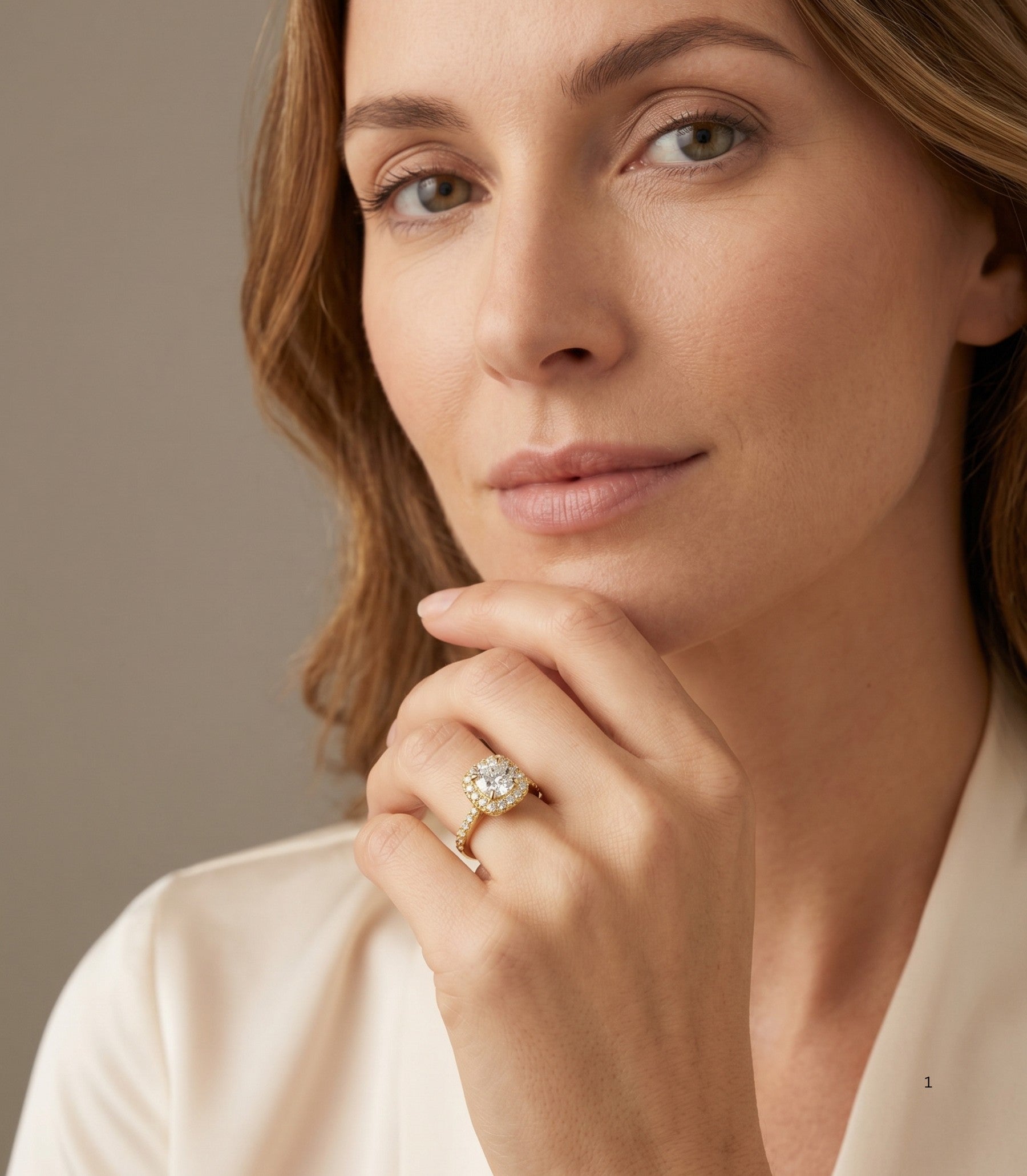 Rose Diamantring aus Roségold mit elegantem Design