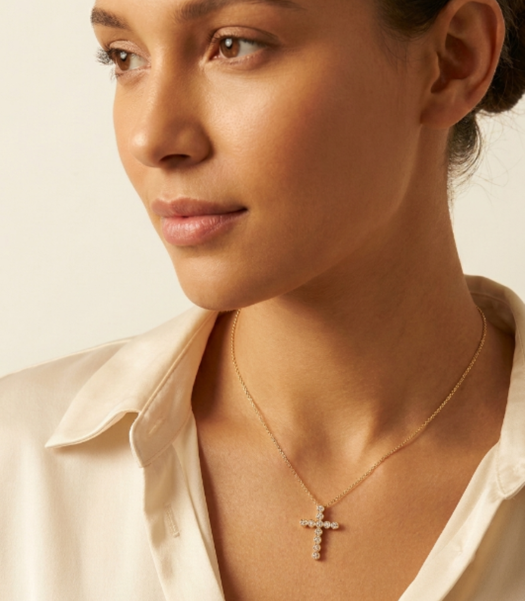 Sacra Diamant-Halskette aus Gold mit elegantem Anhänger