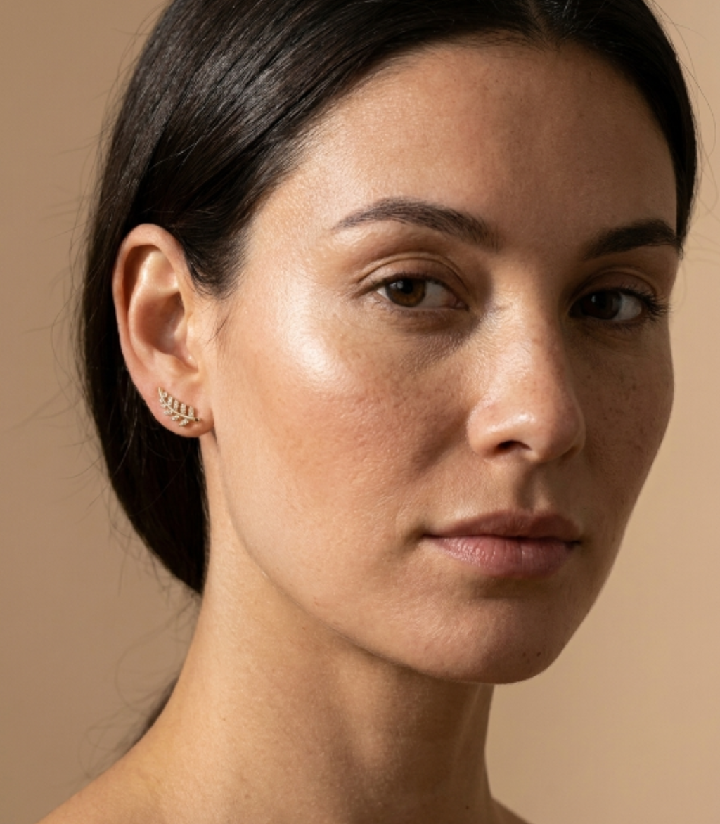 Sylvara Diamant-Ohrstecker aus Roségold mit floralem Design