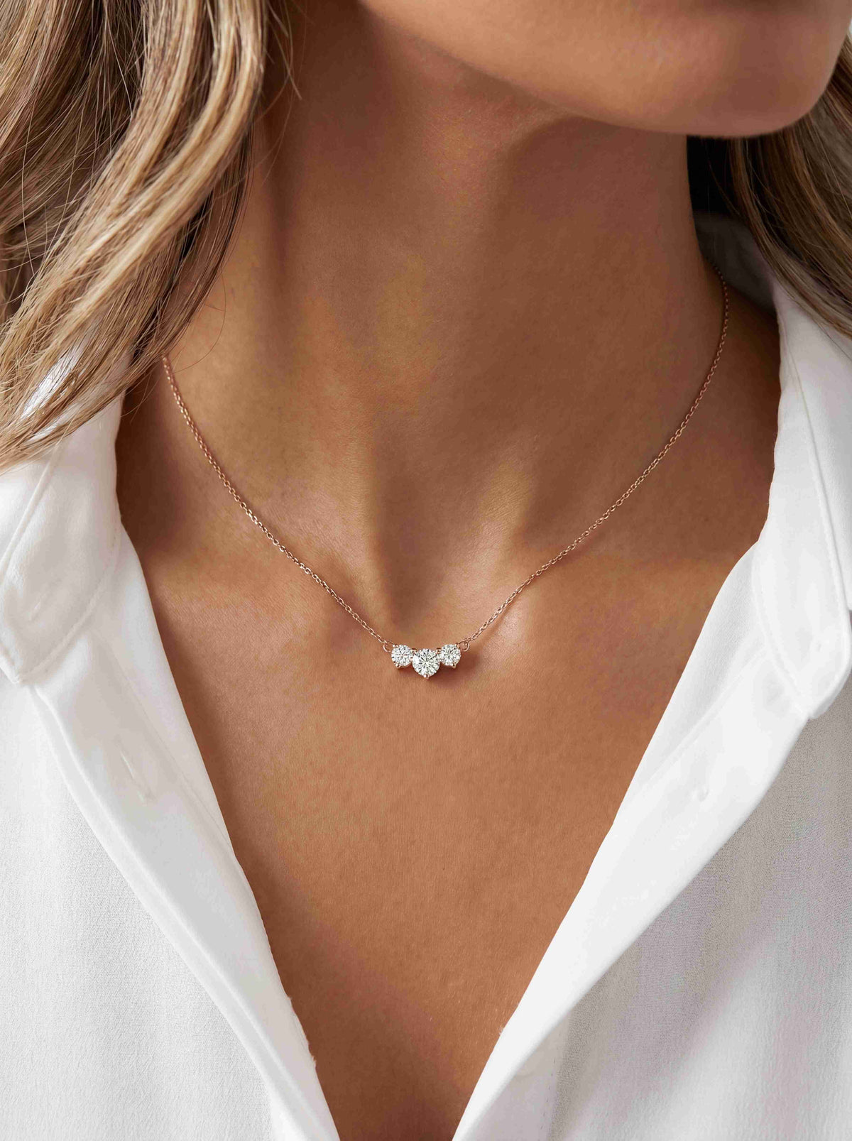Daria Diamant-kette aus Rosegold mit funkelnden eleganten Akzenten