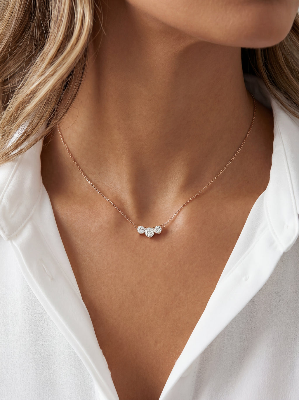 Daria Diamant-kette aus Rosegold mit funkelnden eleganten Akzenten