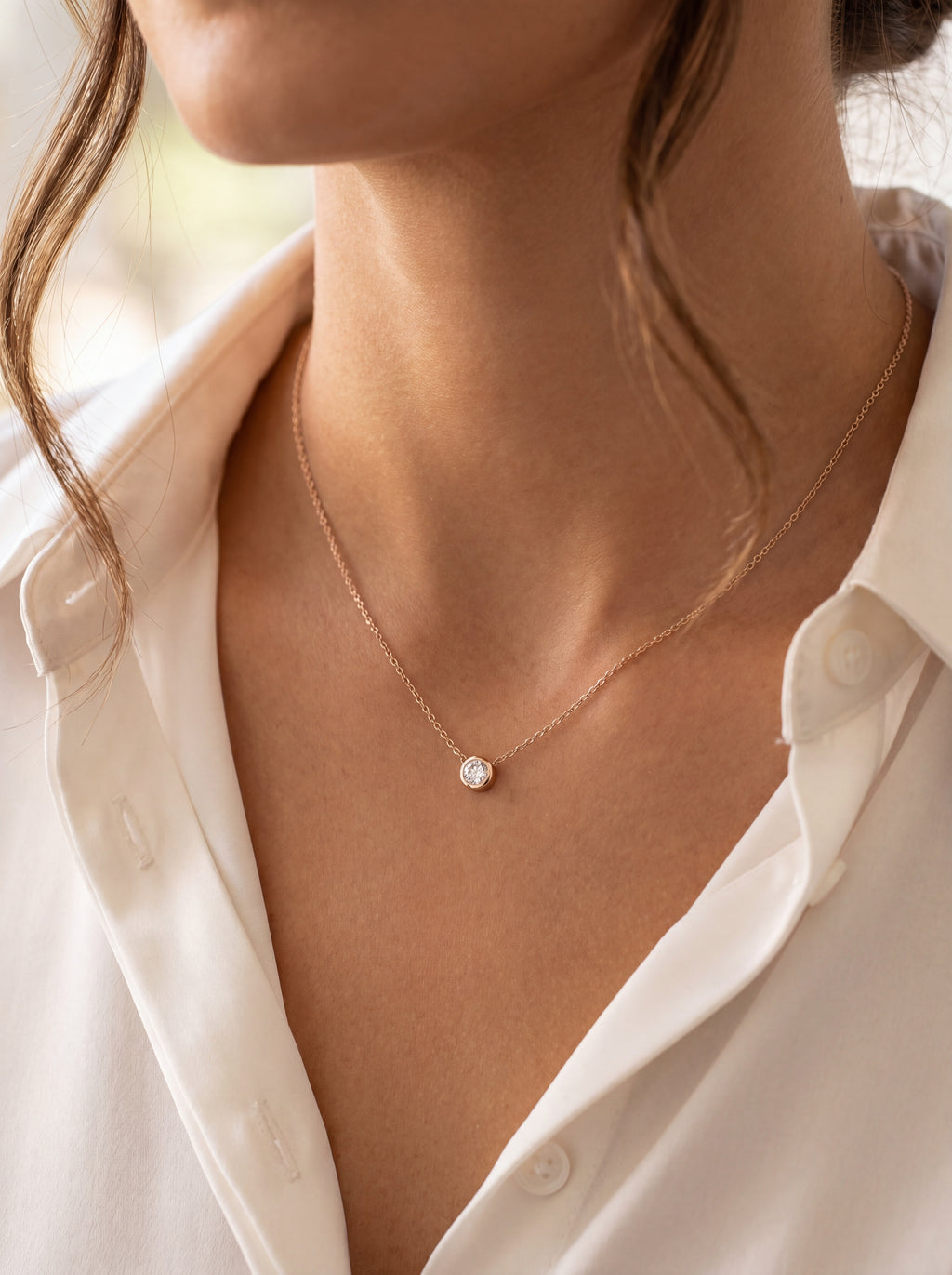 Mila Diamant-kette aus Rosegold mit feinen funkelnden Akzenten