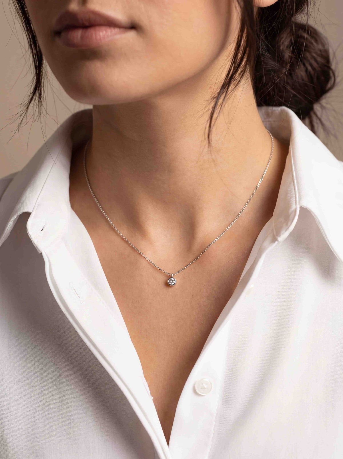 Mila Diamant-kette aus Weißgold mit feinen funkelnden Akzenten