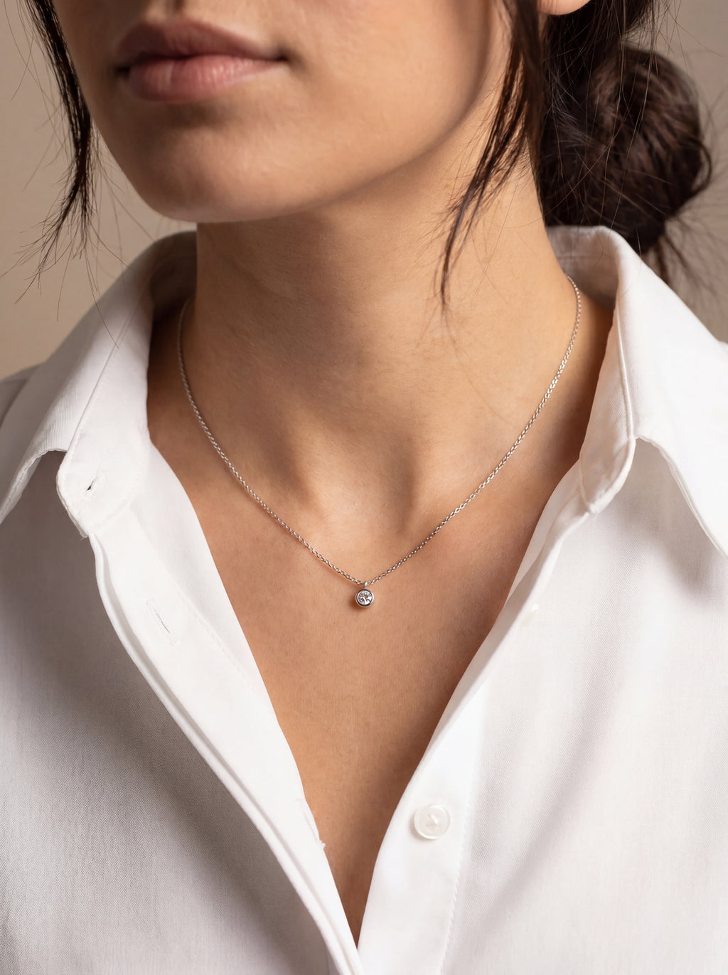 Mila Diamant-kette aus Weißgold mit feinen funkelnden Akzenten