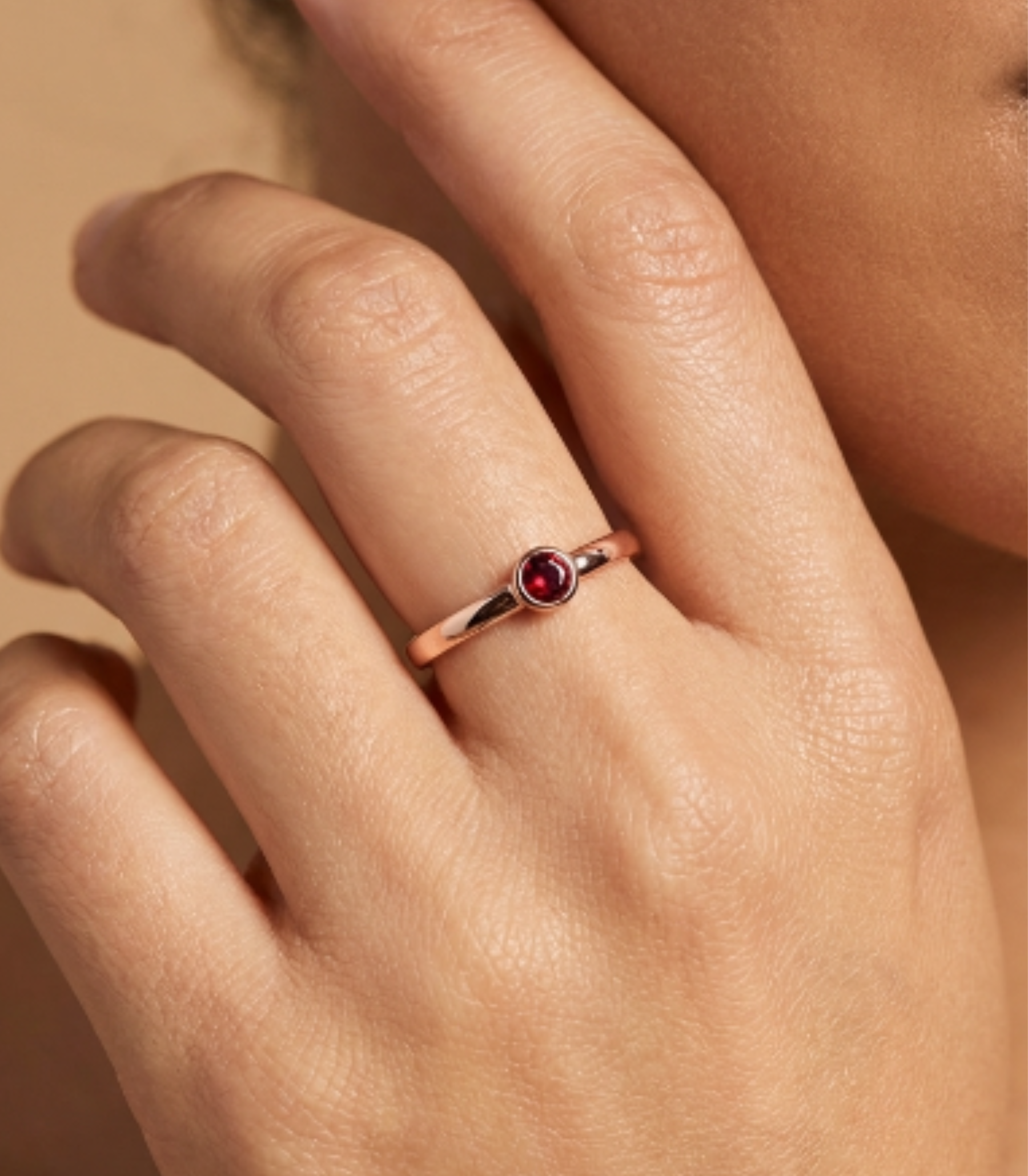 Solivelle Ruby Birthstone Ring