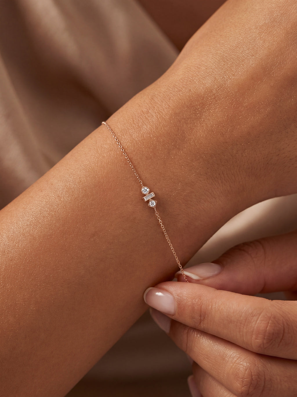 Veya Diamant-Armband aus Rose Gold mit eleganten Akzenten schmuck