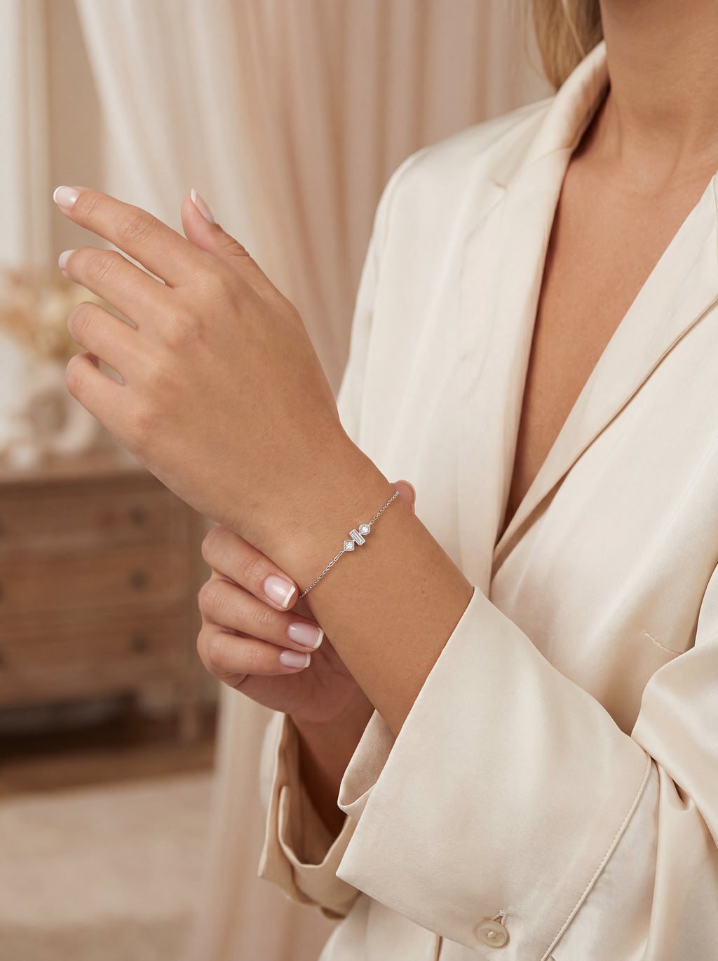 Veya Diamant-Armband aus Weißgold mit eleganten Akzenten schmuck