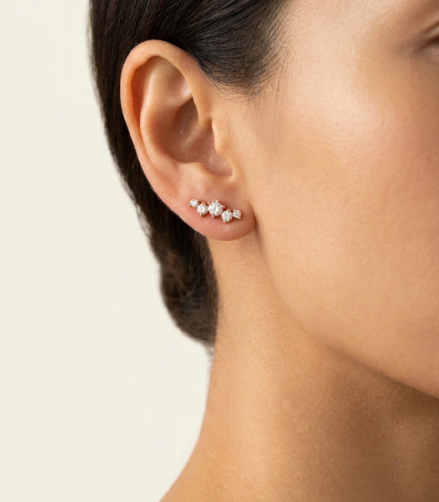 Zaniah Diamant-Ohrstecker aus Roségold mit elegantem Design