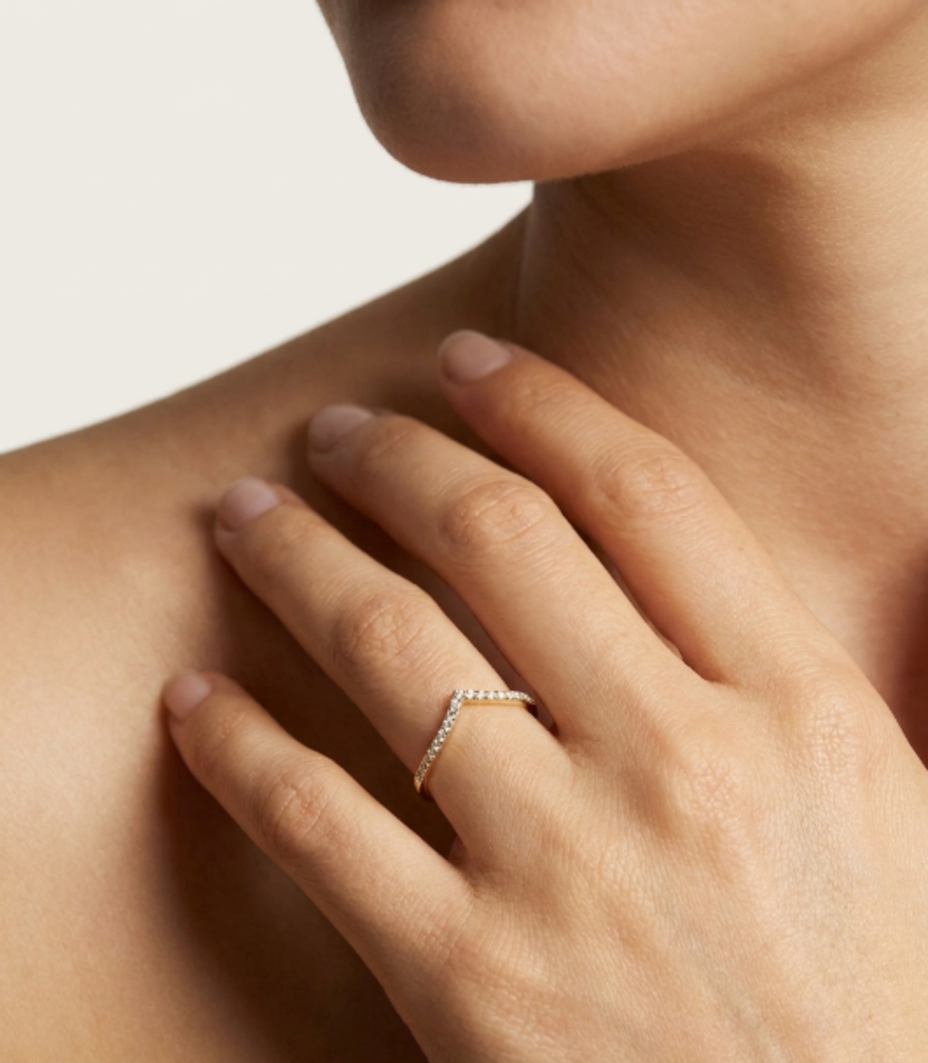 Zenith Diamant-Ring aus Gold mit zeitlos eleganten Akzenten