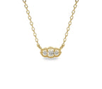 Rosariae Diamant-Halskette aus Gold mit floralem Anhänger