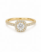 Rose Diamantring aus Gold mit elegantem Design