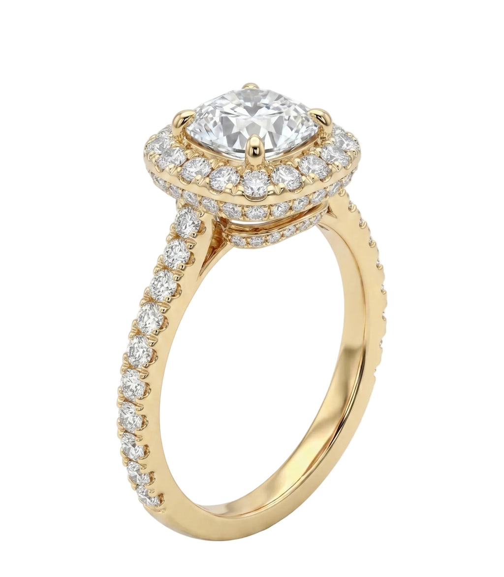 Rose Diamantring aus Gold mit elegantem Design