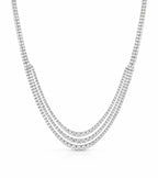 Rovi Diamant-Tenniskette aus Weißgold getragen elegant