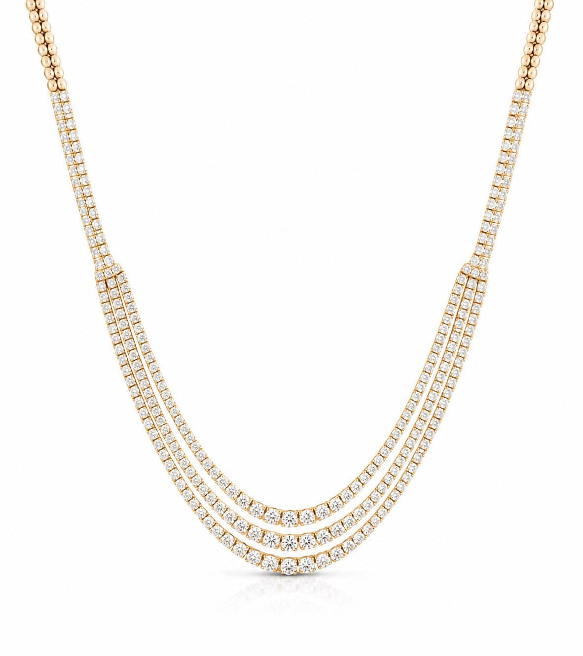 Rovi Diamant-Tenniskette aus Gold getragen elegant