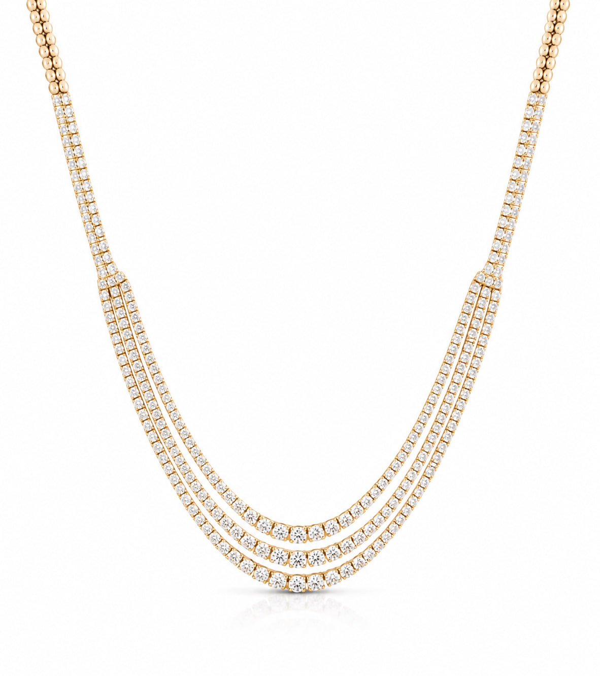 Rovi Diamant-Tenniskette aus Gold getragen elegant