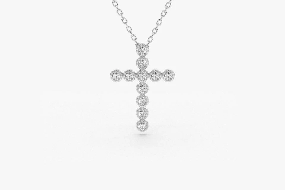 Sacra Diamant-Halskette aus Silber mit elegantem Anhänger