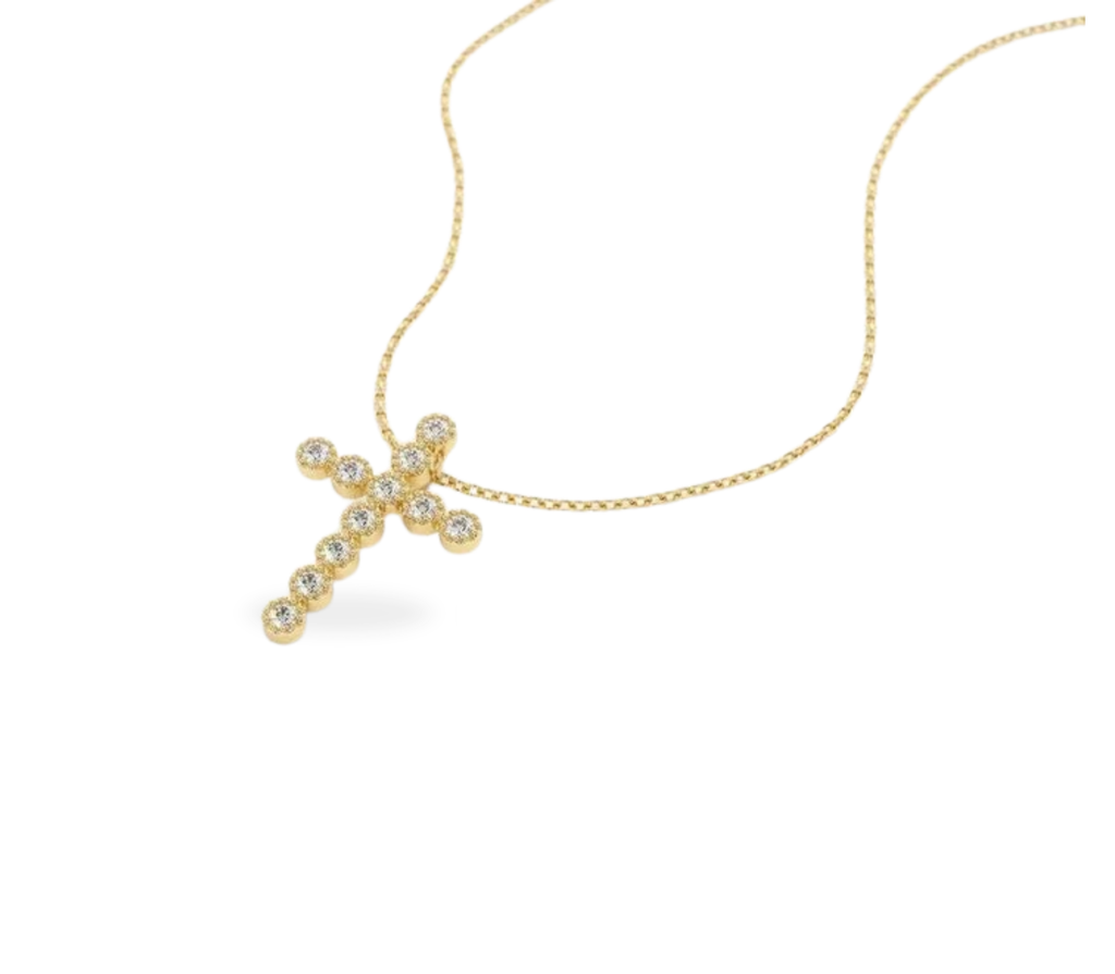 Sacra Diamant-Halskette aus Gold mit elegantem Anhänger