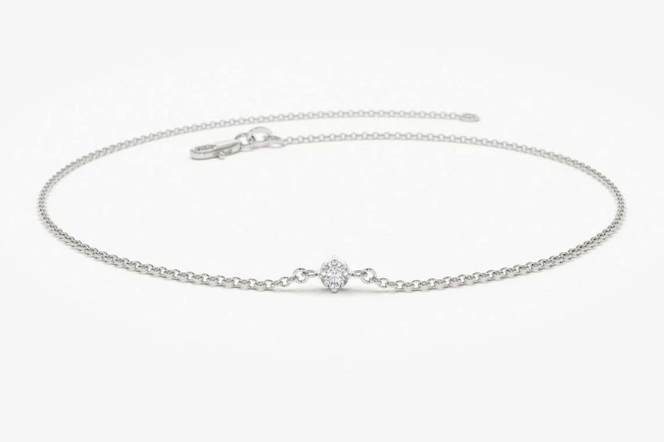 Armband aus Silber mit funkelnden Diamantakzenten edel