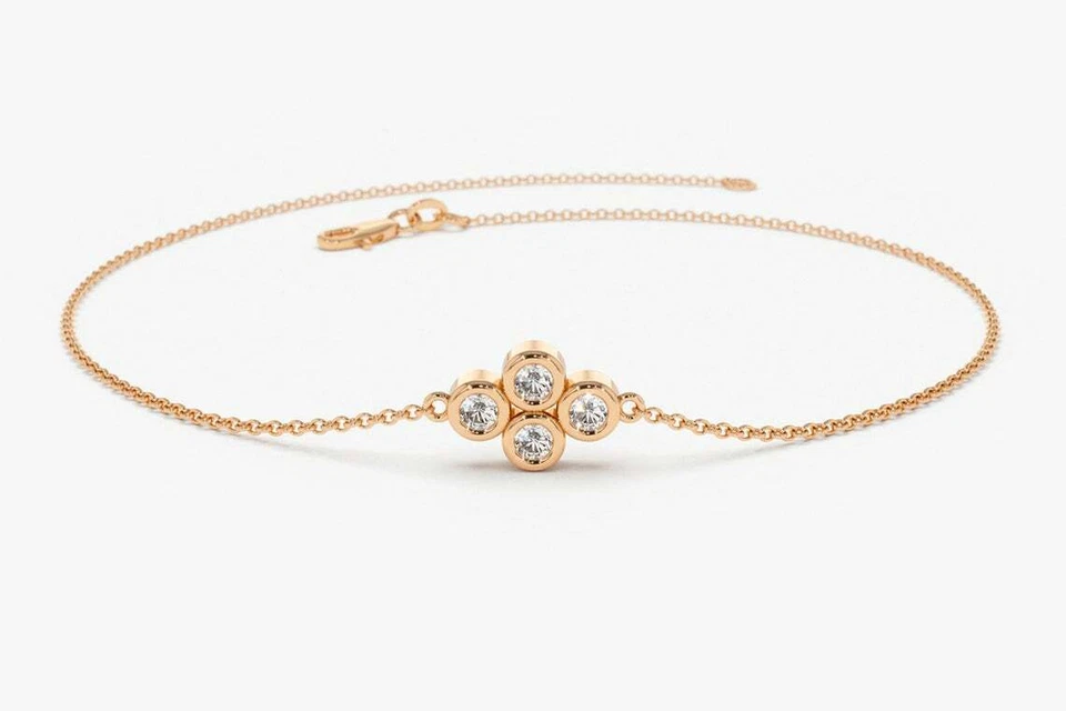 Solene Diamant-Armband aus Roségold mit funkelnden Akzenten