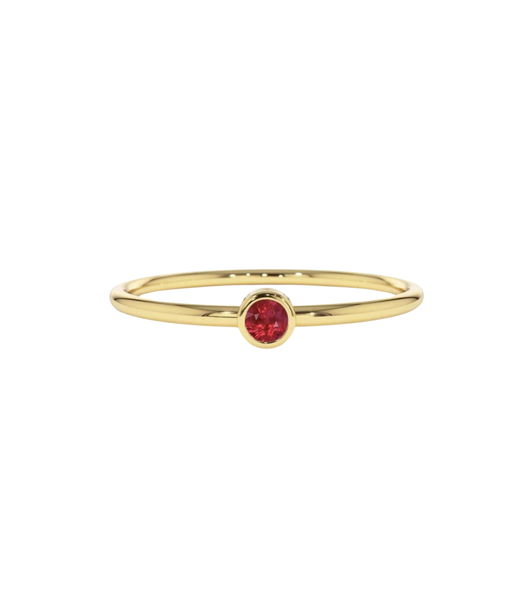 Solivelle Rubin-Diamantring aus Gold mit elegantem Design