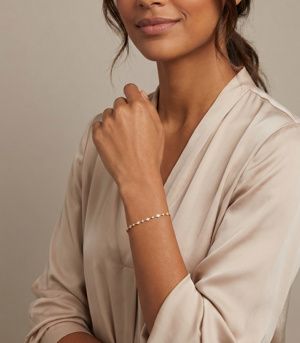 Soraya Diamantarmband aus Roségold mit elegantem Design