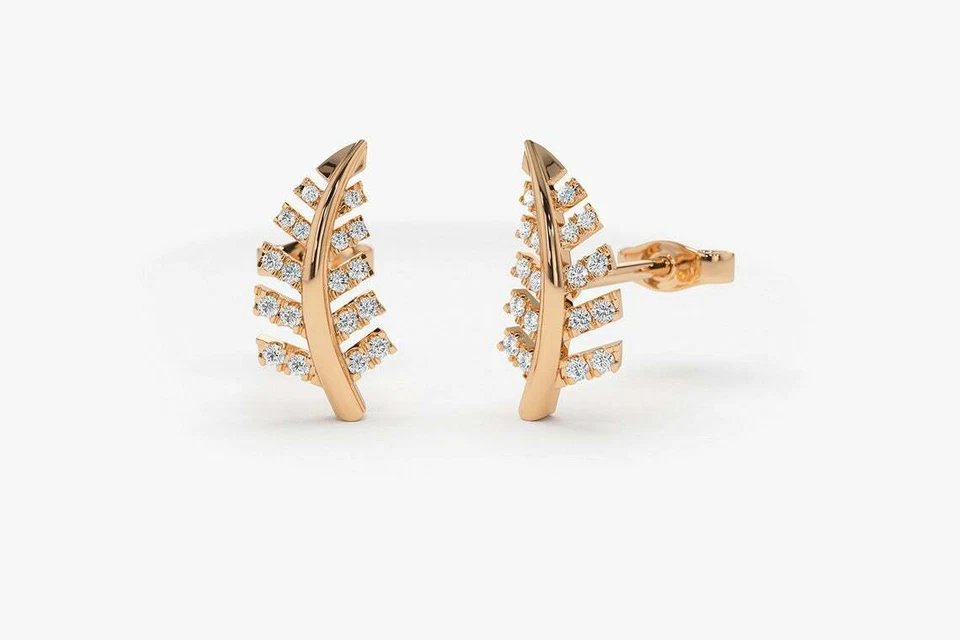 Sylvara Diamant-Ohrstecker aus Roségold mit floralem Design