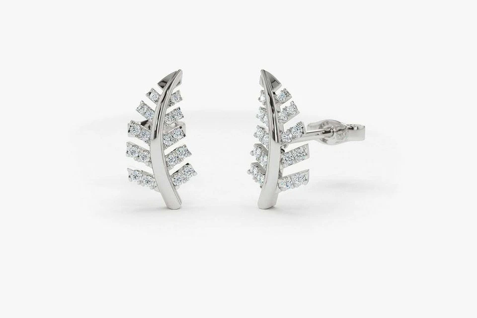 Sylvara Diamant-Ohrstecker aus Silber mit floralem Design