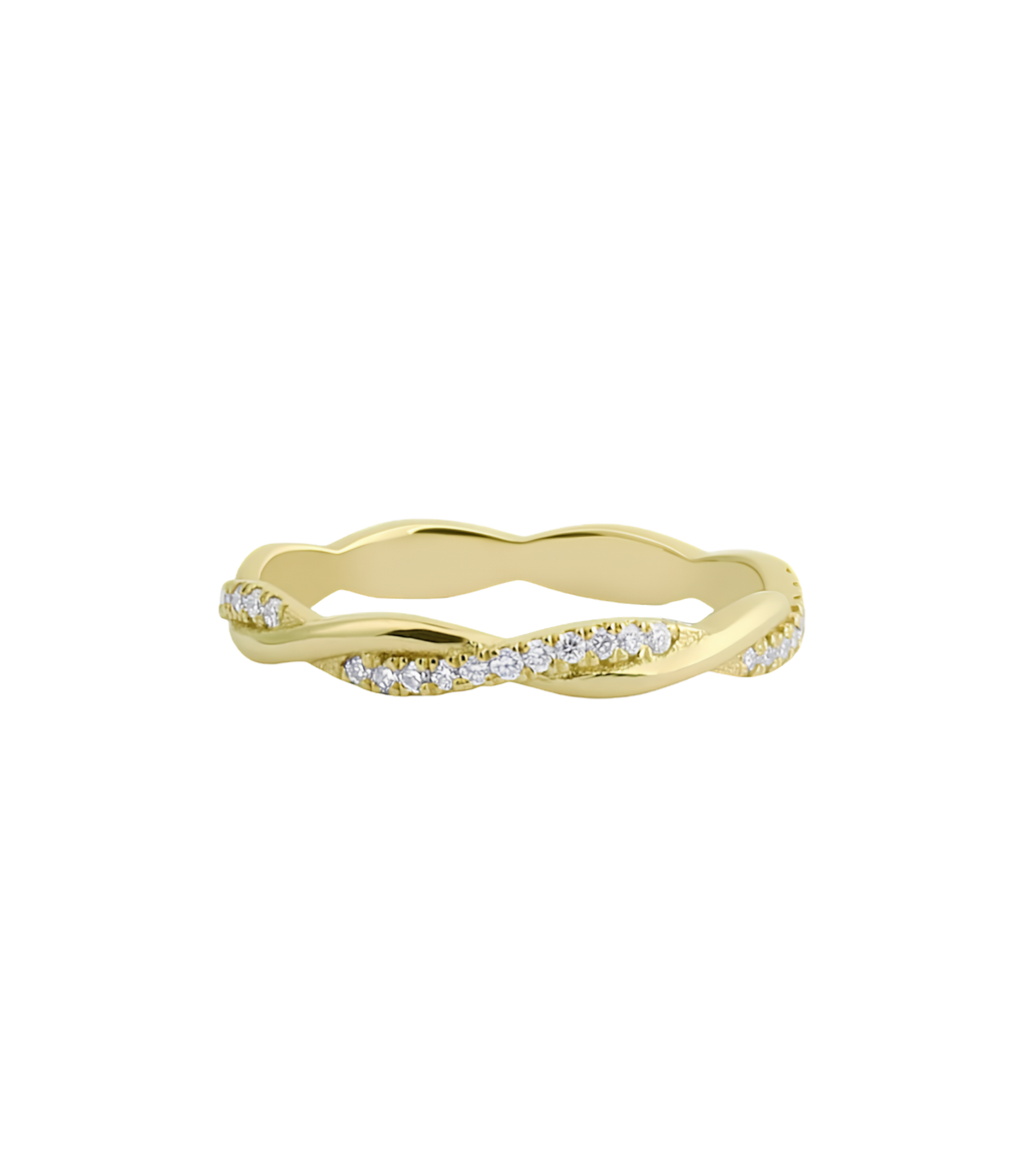 Symphonie Diamant-Memory-Ring aus Gold mit elegantem Design