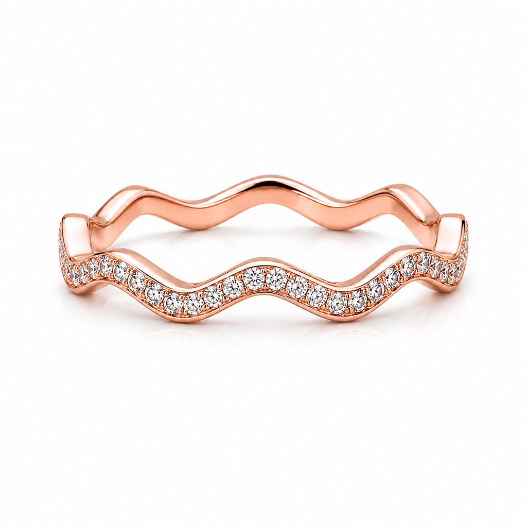 Tenara Diamant-Versprechensring aus Roségold mit elegantem Design