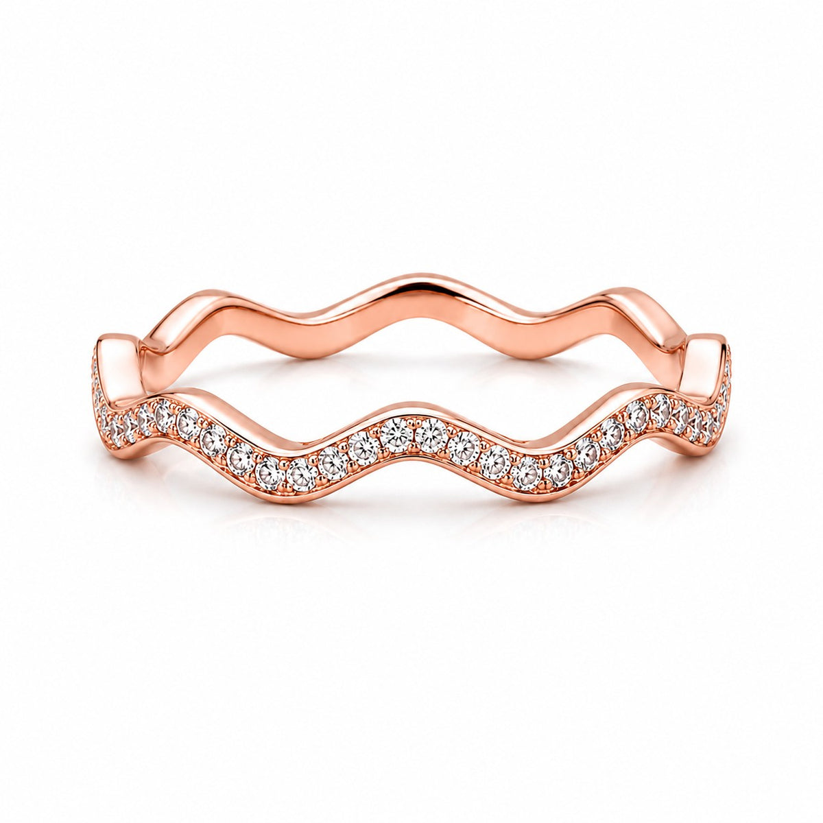 Tenara Diamant-Versprechensring aus Roségold mit elegantem Design