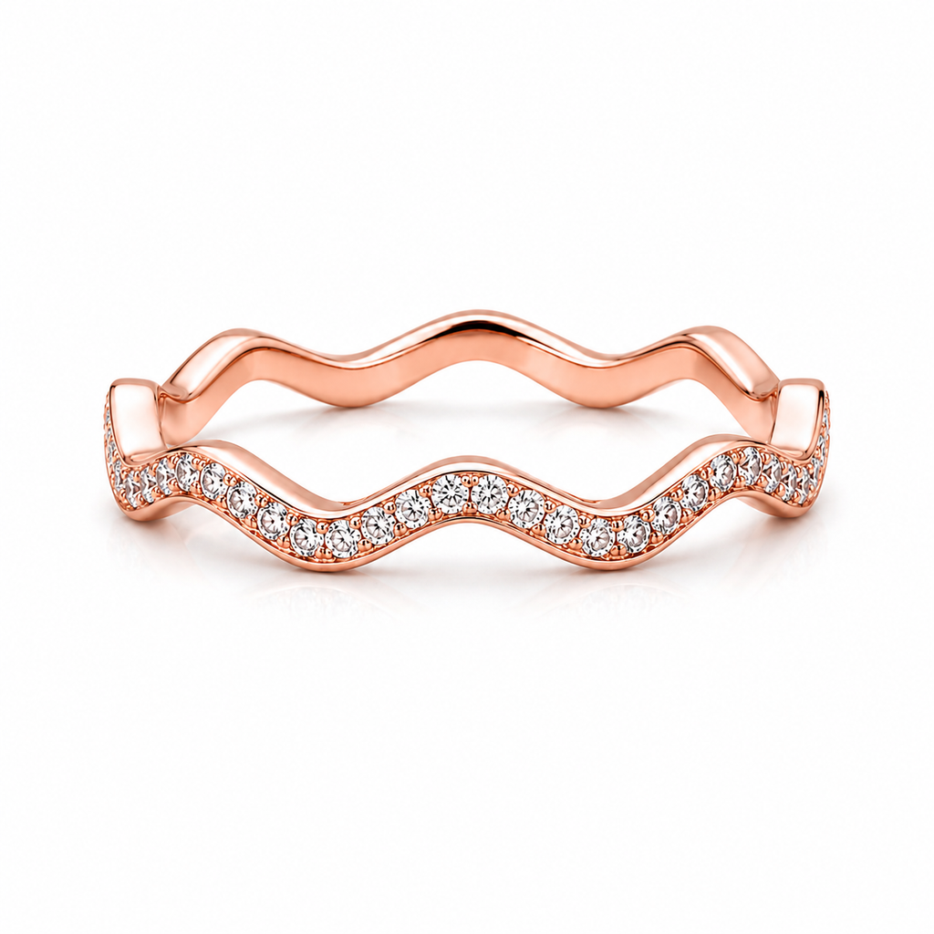 Tenara Diamant-Versprechensring aus Roségold mit elegantem Design