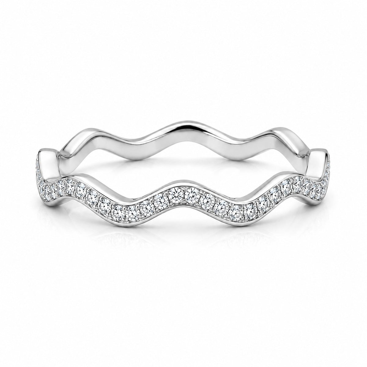 Tenara Diamant-Versprechensring aus Weißgold mit elegantem Design