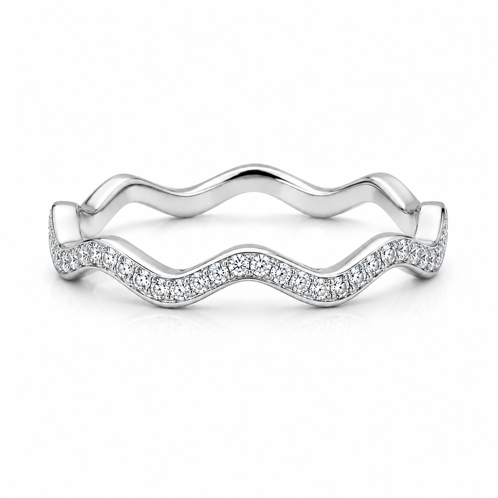 Tenara Diamant-Versprechensring aus Weißgold mit elegantem Design