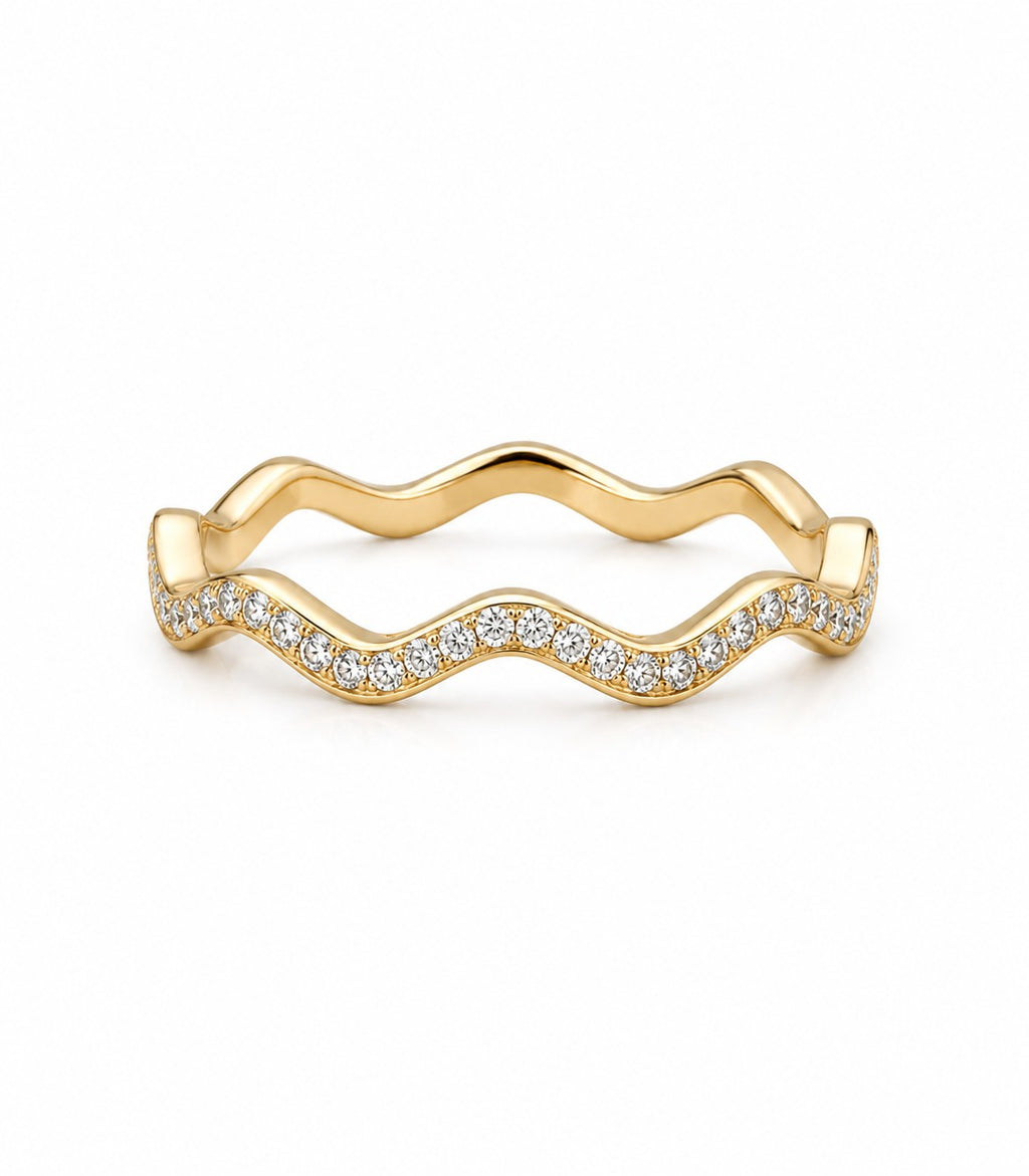 Tenara Diamant-Versprechensring aus Gold mit elegantem Design