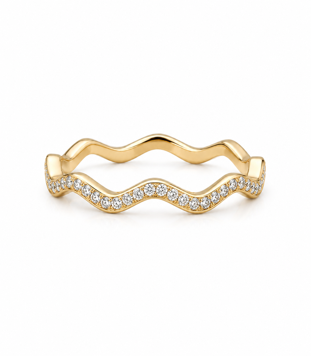 Tenara Diamant-Versprechensring aus Gold mit elegantem Design