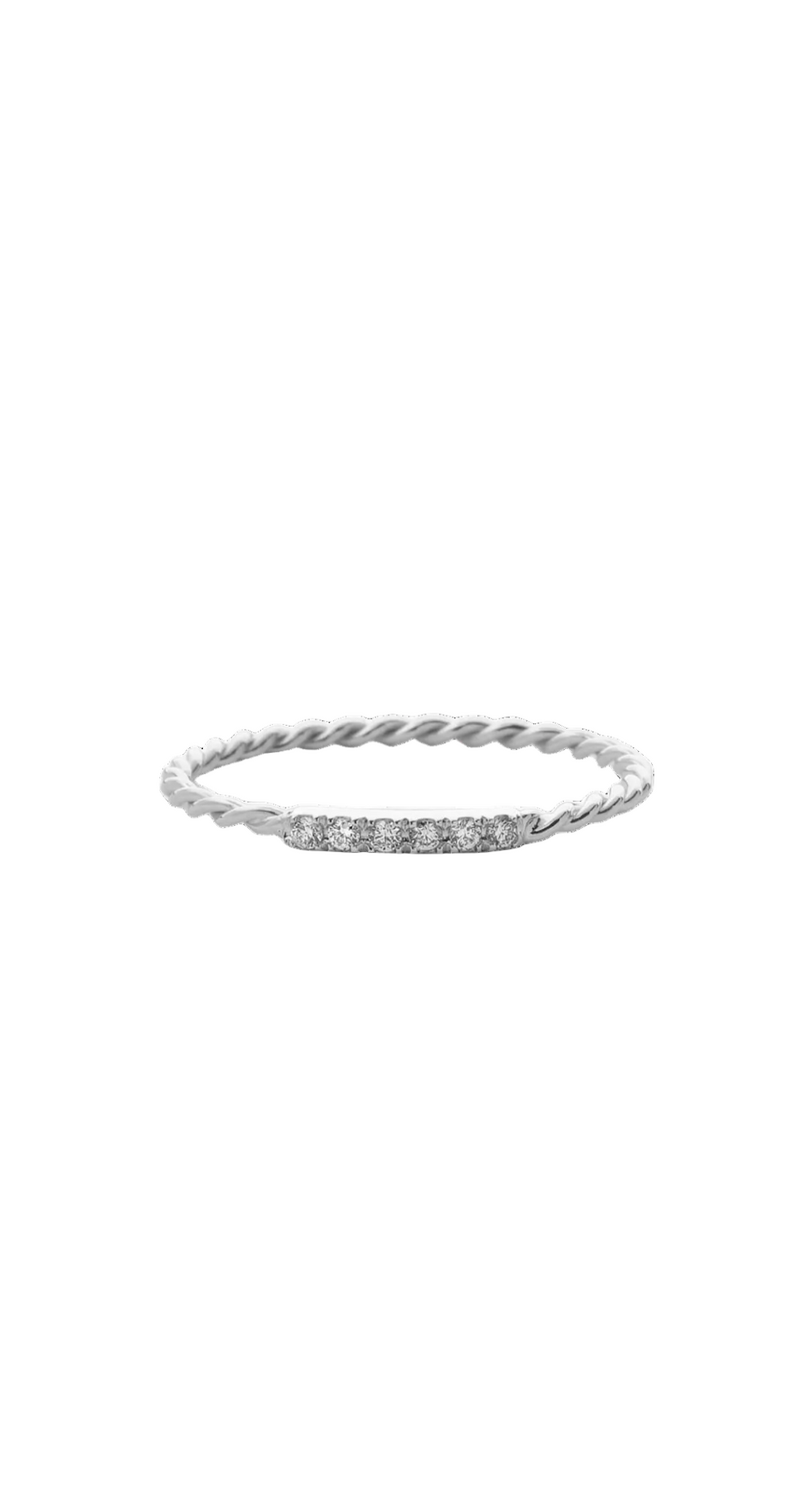 Tresse Diamantring aus Weißgold mit elegantem Design