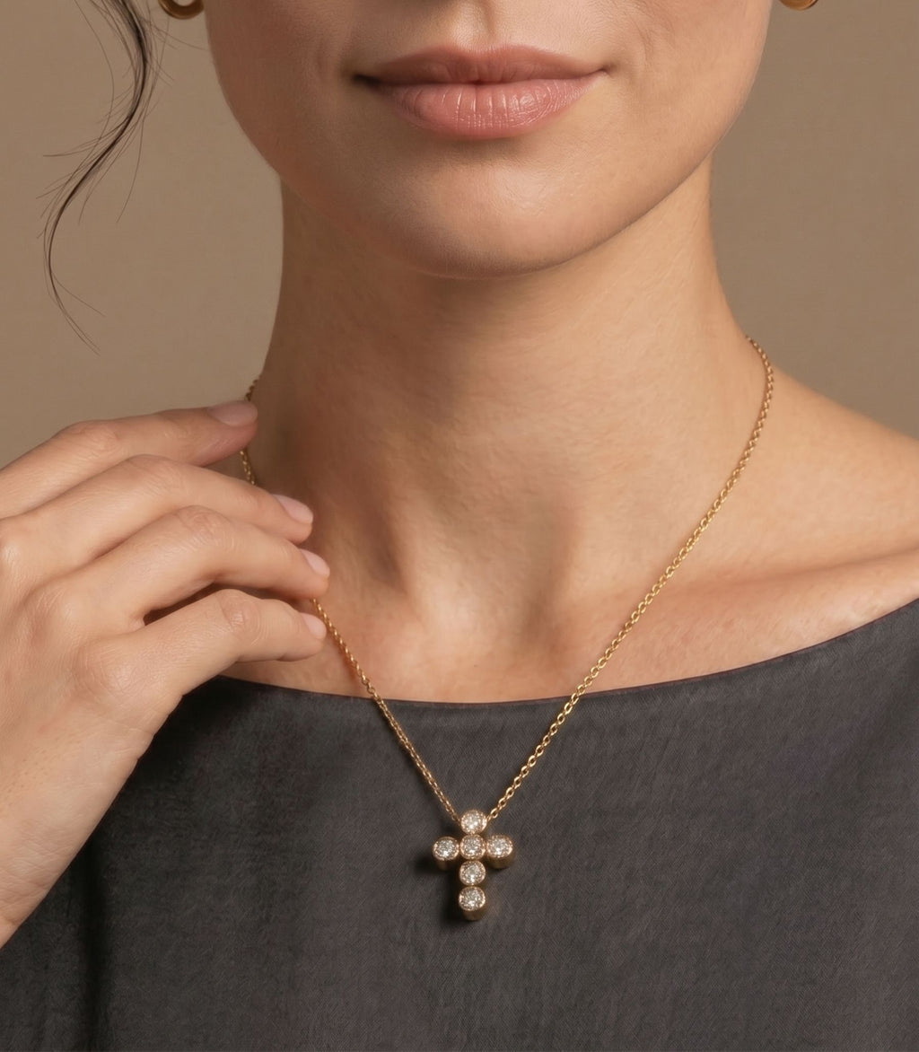 Veritas Diamant-Halskette aus Gold mit elegantem Anhänger