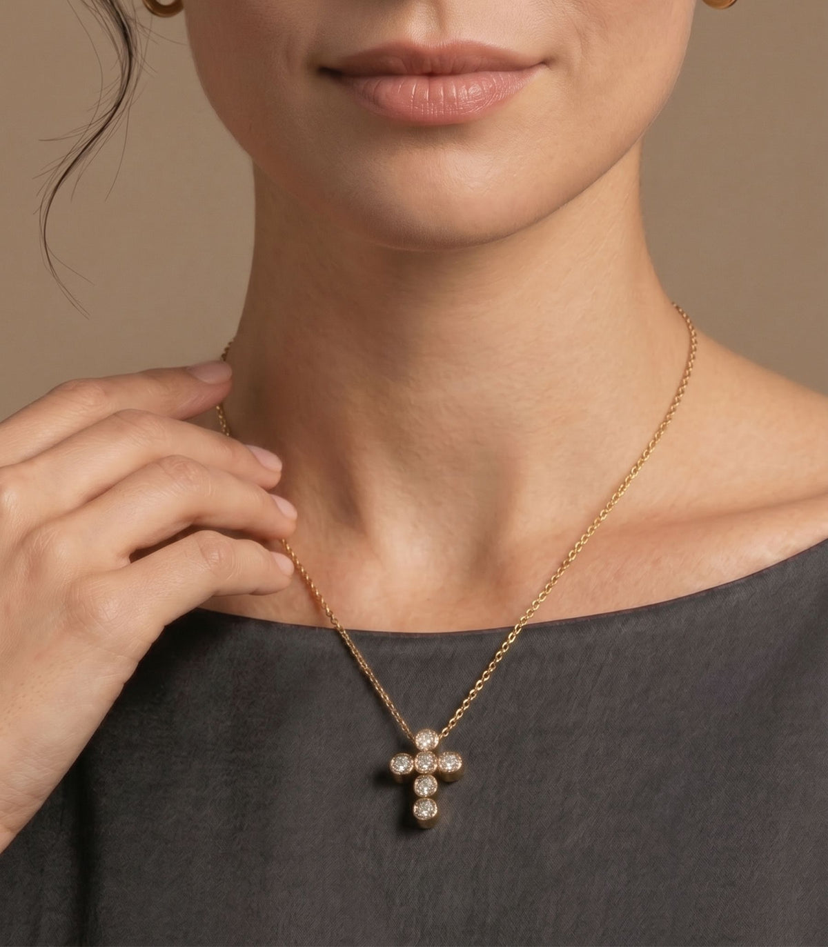 Veritas Diamant-Halskette aus Gold mit elegantem Anhänger